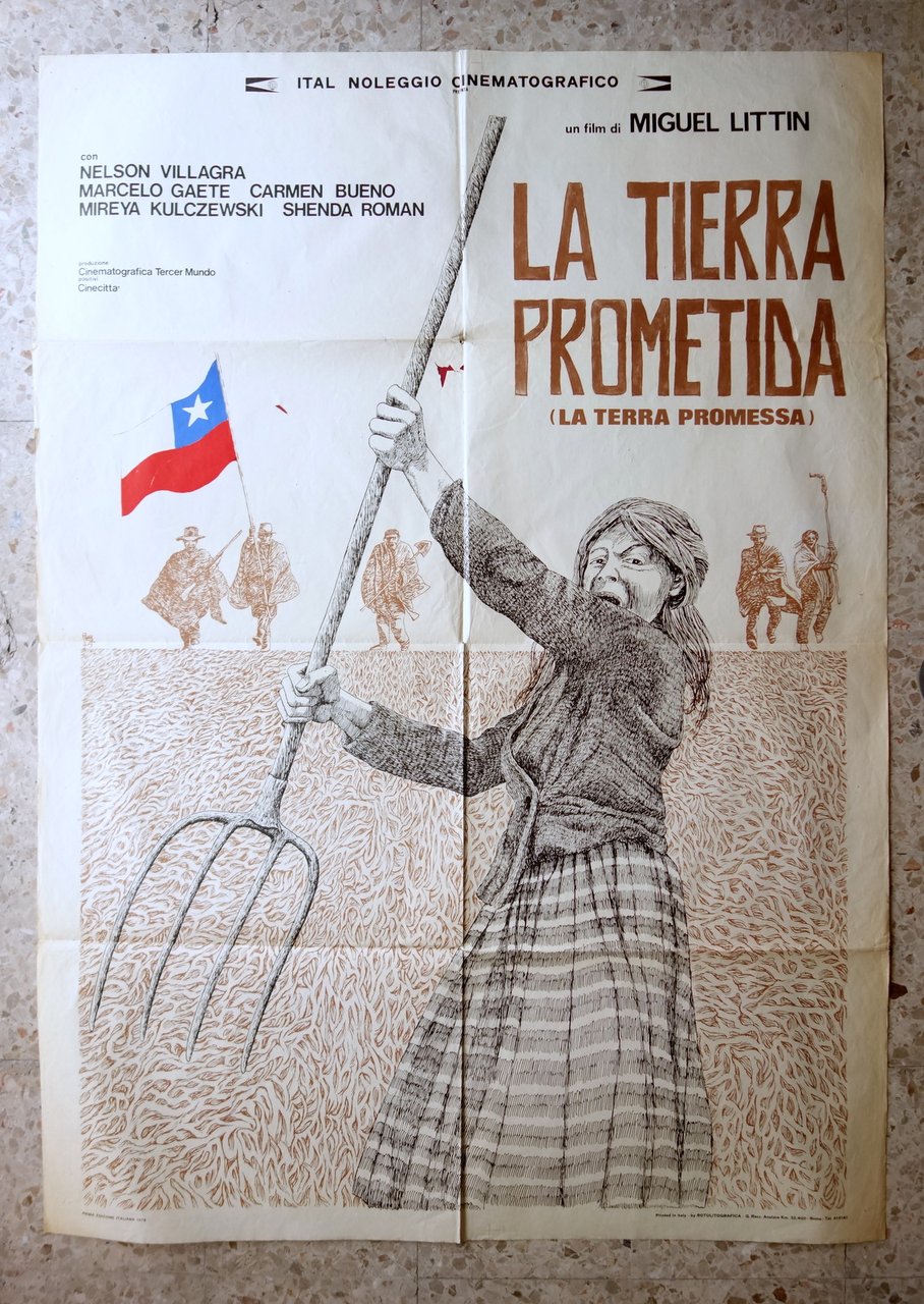Grande Manifesto La Terra Prometida Promessa Film Miguel Littin 1975 … | Immagine principale
