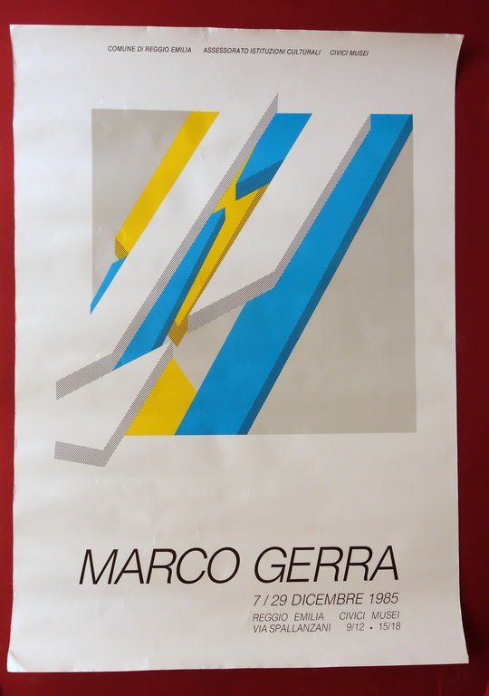 Grande Manifesto Mostra di Marco Gerra Comune di Reggio Emilia Musei Civici 1985