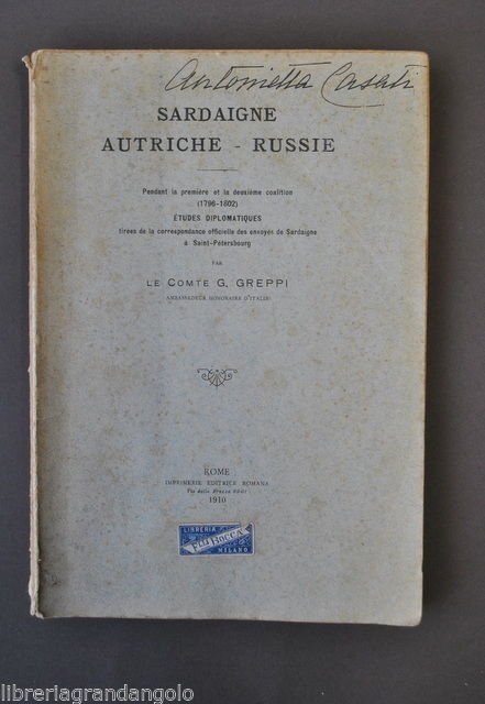 Greppi Sardaigne Autriche Russie Sardegna Austria Russia 1910 | Immagine principale