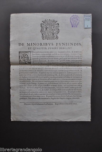 Grida Estensi Modena Punizione dei Minorenni Giustizia Pene Colpa Latino … | Immagine principale