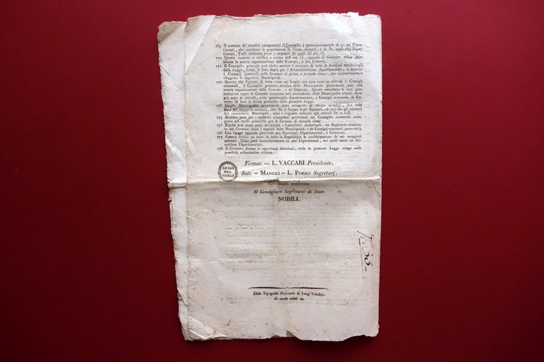 Grida Repubblica Italiana Organizzazione delle Autorit‡ Amministrative 1802 | Immagine Gallery 3