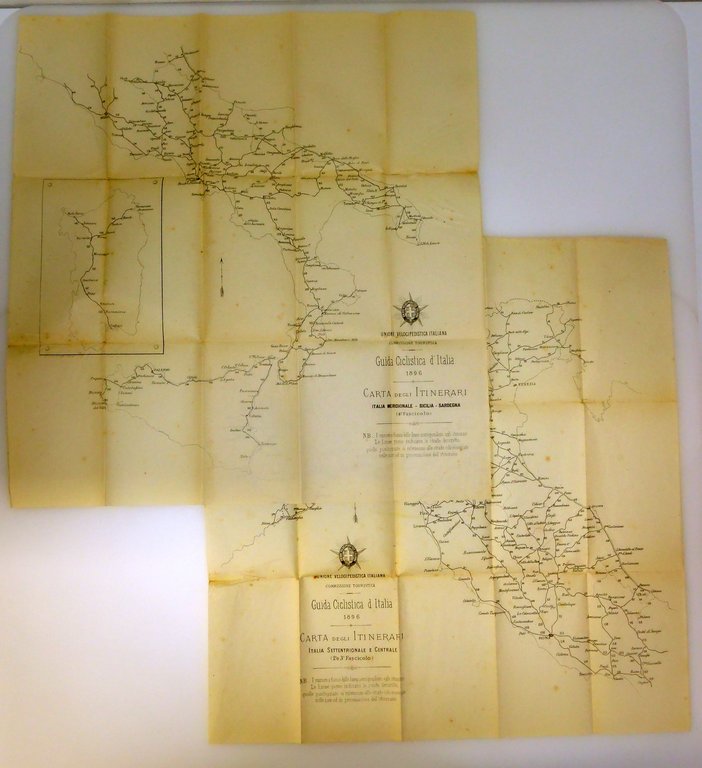 Guida Ciclistica d'Italia 1896 Fascicoli 1 2 3 Roux Frassati …
