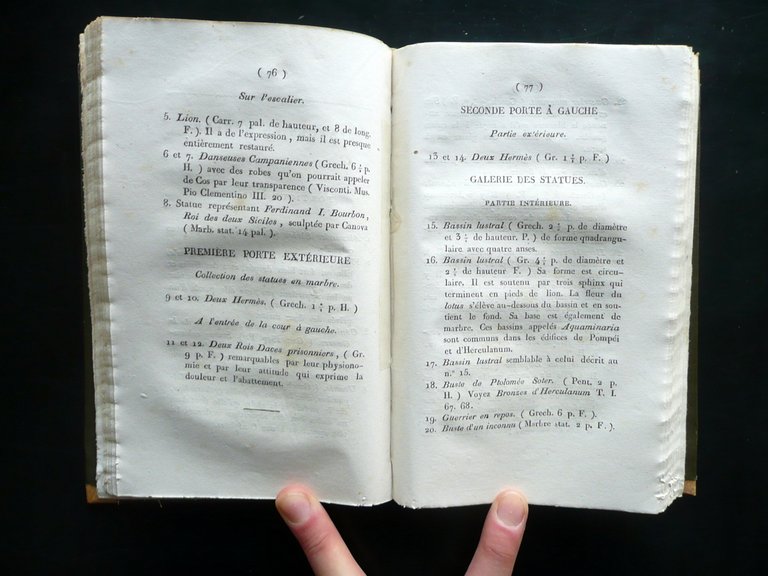 Guide pour le Musee Royal Bourbon du Fibrene Naples 1831 …