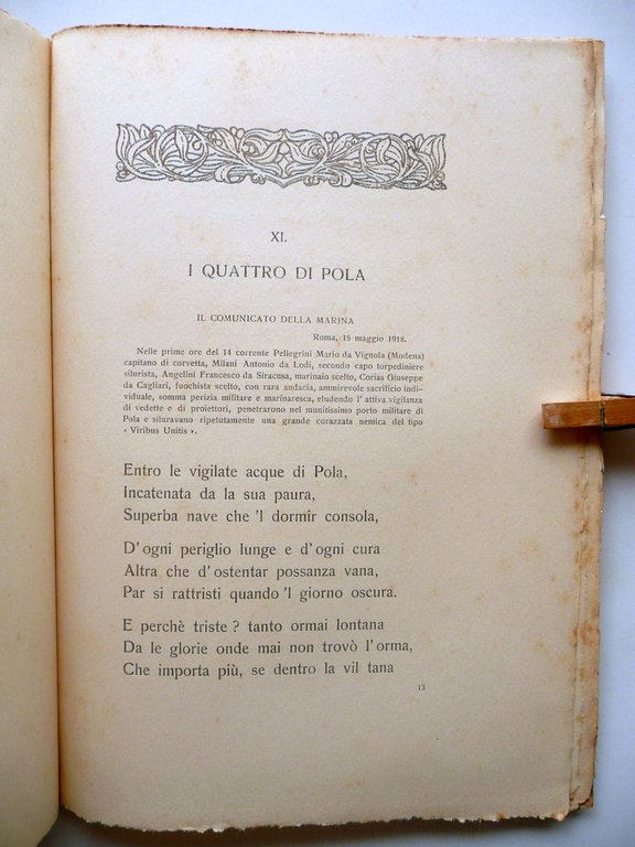 Guido Fontana Su Dal Sangue Zanichelli Bologna 1918 Poesia Grande …