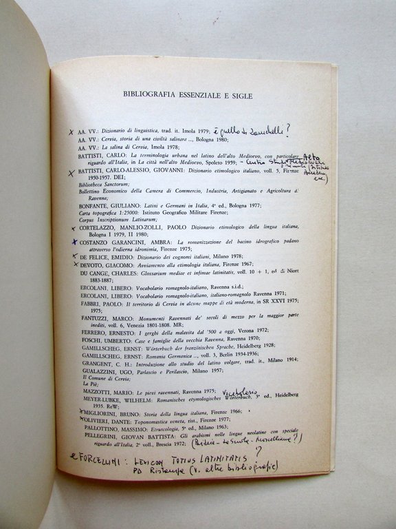 Guido Laghi Toponimi di Cervia Artestampa Ravenna 1984