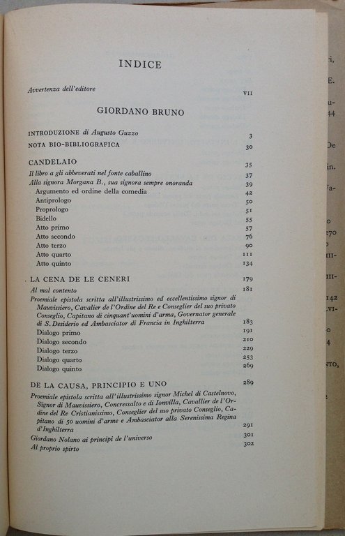Guzzo Amerio La Letteratura Italiana Storia e Testi Giordano Bruno …