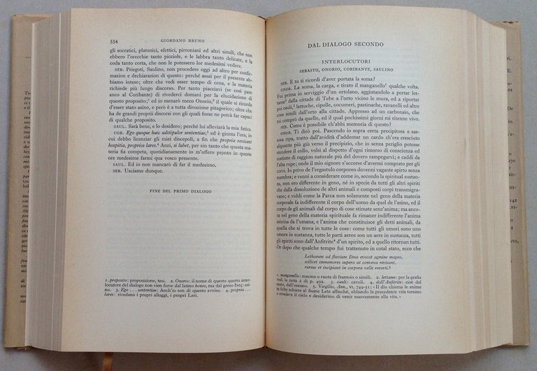 Guzzo Amerio La Letteratura Italiana Storia e Testi Giordano Bruno …