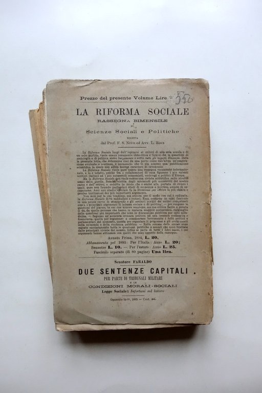 H. George E. MasÈ-Dari Problemi Sociali Casanova Torino 1895 Raro