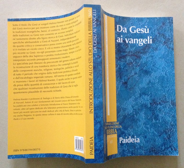 H. Koester Da Ges˘ Ai Vangeli Paideia Editrice Brescia 2014