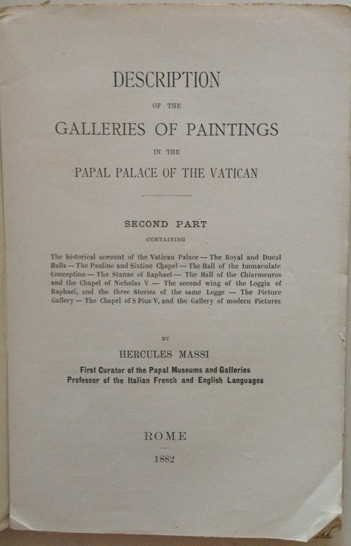 H Massi Description Galleries of Paintings Papal Palace Vatican Second … | Immagine Gallery 3