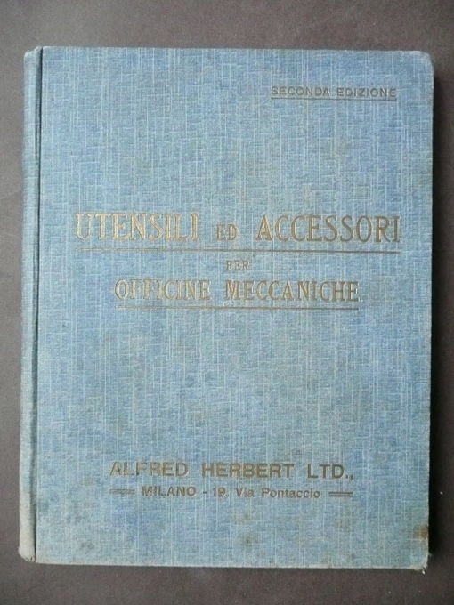Herbert Mi Catalogo 1912 Utensili Accessori Meccanica Officina Compassi Squadre