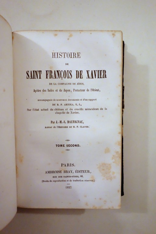 Histoire de Saint FranÁois de Xavier Daurignac Bray Paris 1857 … | Immagine Gallery 5