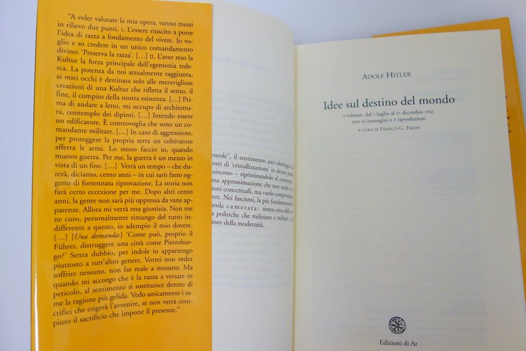 HITLER IDEE SUL DESTINO DEL MONDO VOL. 1 LUGLIO-DICEMBRE 1941 …