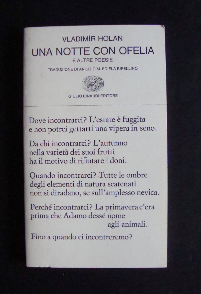 HOLAN VLADIMIR UNA NOTTE CON OFELIA COLLEZIONE DI POESIA 182 …