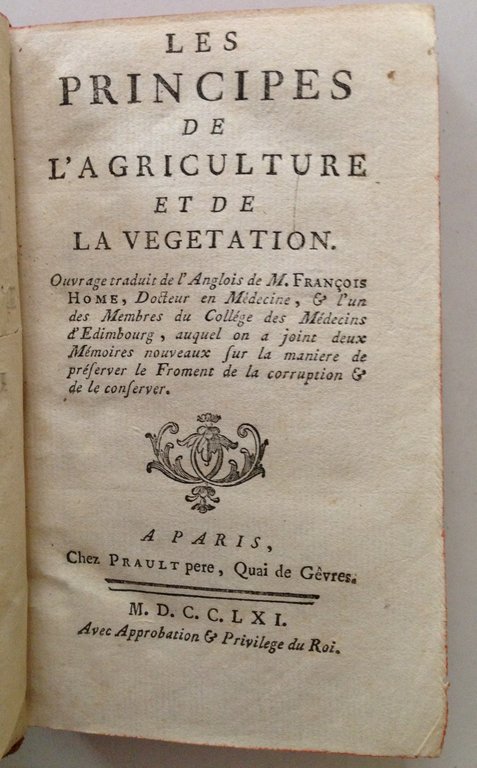 HOME FRANCOIS LES PRINCIPES DE L'AGRICULTURE ET DE LA VEGETATION …