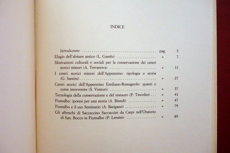 I Centri Storici Minori Evoluzione Appennino Emiliano Romagnolo Fiumalbo 1982