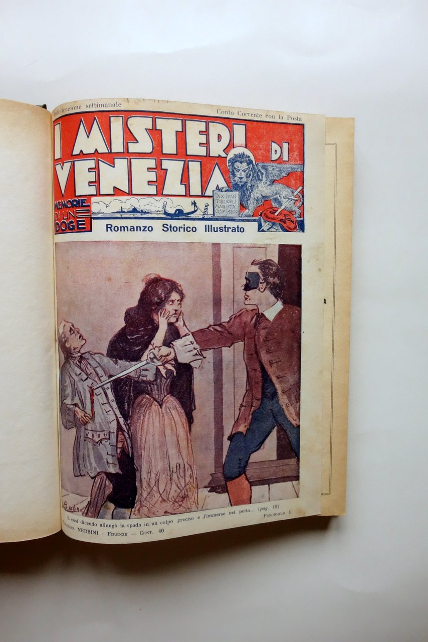 I Misteri di Venezia Romanzo Storico Illustrato Nerbini Firenze 1931 | Immagine principale