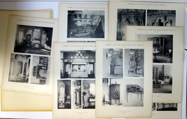 I Mobili alla Prima Esposizione Internazionale d'Arte Moderna 80 Tavole …