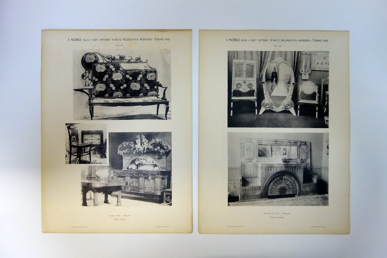 I Mobili alla Prima Esposizione Internazionale d'Arte Moderna 80 Tavole …
