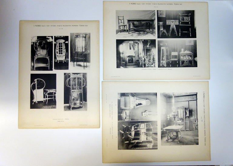 I Mobili alla Prima Esposizione Internazionale d'Arte Moderna 80 Tavole …