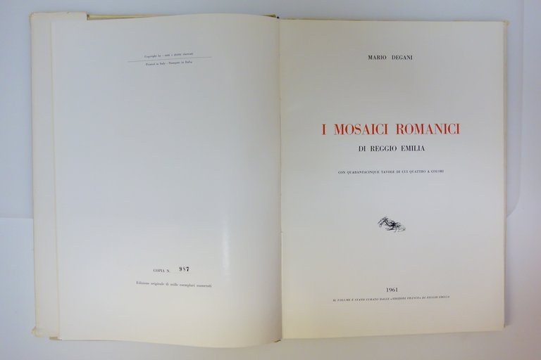 I MOSAICI ROMANICI DI REGGIO EMILIA DEGANI EDIZIONI FRANCO 1961 | Immagine Gallery 3