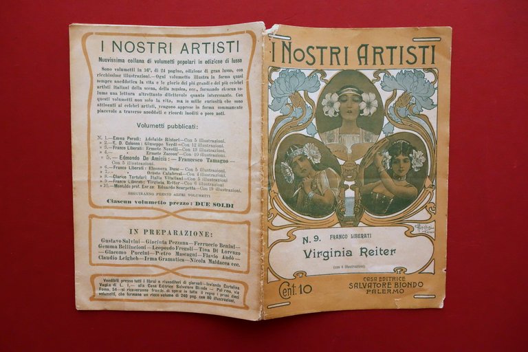 I Nostri Artisti Virginia Reiter Franco Liberati Ed. Biondo Palermo Primo '900