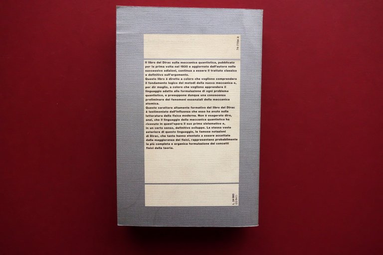 I Principi della Meccanica Quantistica Paul M. Dirac Boringhieri Torino …