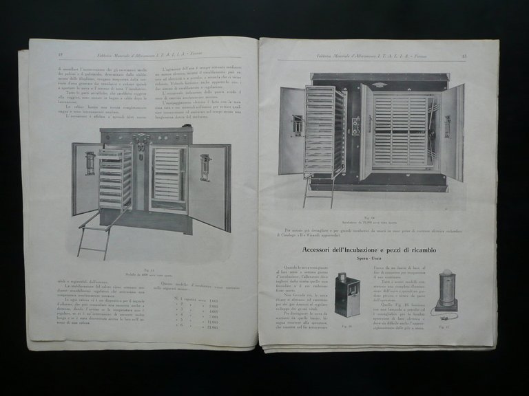 I.T.A.L.I.A. Firenze Catalogo Industriale Materiale d'Allevamento Pollame 1950