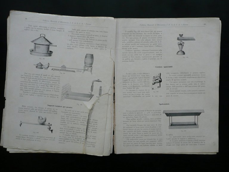 I.T.A.L.I.A. Firenze Catalogo Industriale Materiale d'Allevamento Pollame 1950