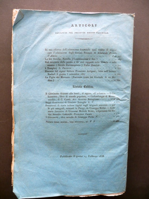 I Templari Ferrario Indicatore Raccolta di Scelti Articoli Pirotta Milano … | Immagine Gallery 2