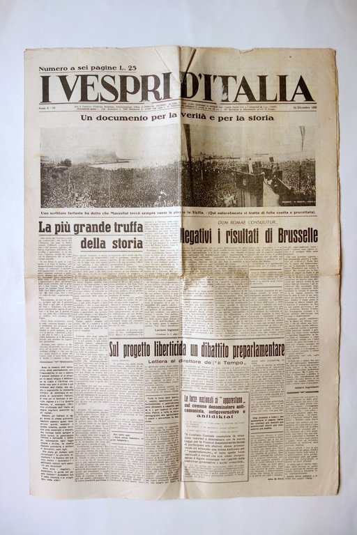 I Vespri d'Italia Settimanale MSI Palermo 1949-1950 12 Numeri Completi …