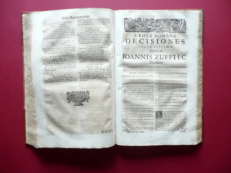 I. Zuffi Tractatus de Criminalis Processus Sacra Rota 1722 Finale …