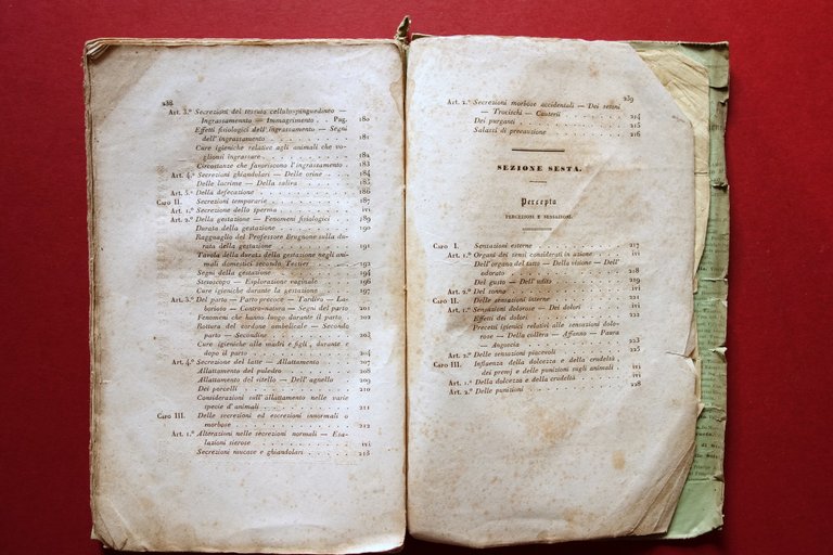 Igiene Veterinaria di Francesco Papa Ceresole e Panizza Torino 1843 …