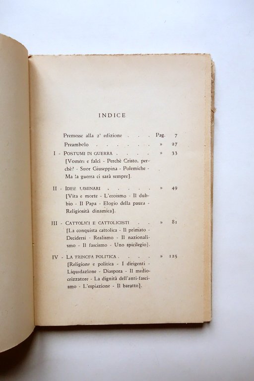Igino Giordani La Rivolta Cattolica Coletti Roma 1945