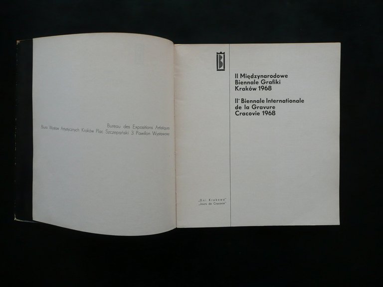 II∞ Biennale Internationale de la Gravure Cracovie 1968 Catalogo Incisione …