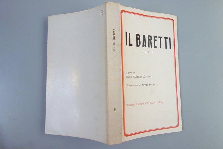 IL BARETTI 1924-1928 INDICE RAGIONATO ANGELINI FUBINI ED. ATENEO 1978
