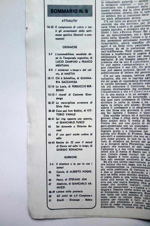 Il Campione Settimanale Copertina Schiaffino Temporada Argentina 1957 Sport