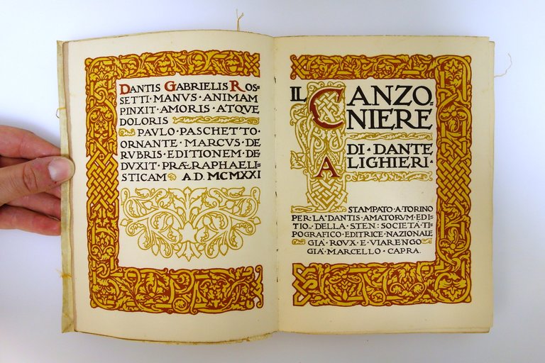 Il Canzoniere di Dante Alighieri Illustrazioni di Rossetti STEN 1921 …