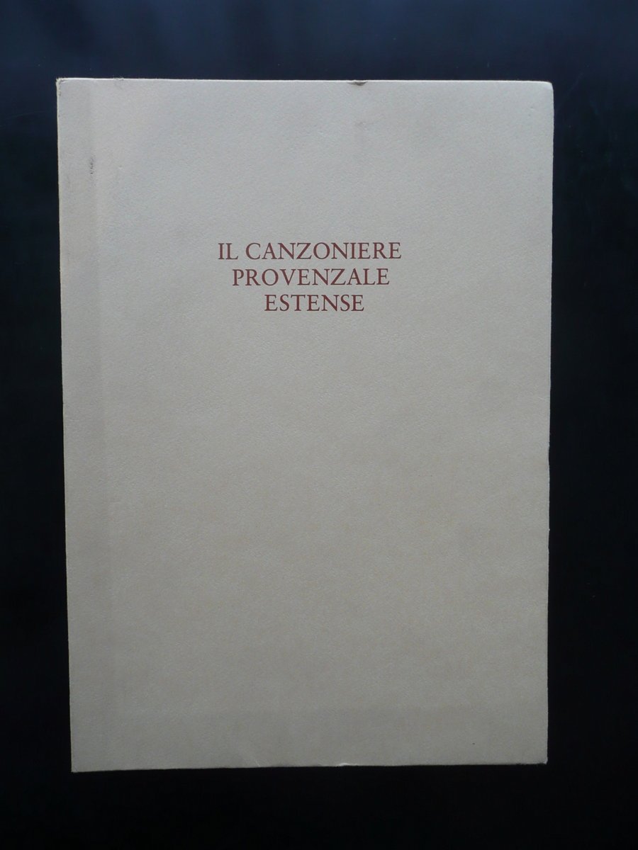 Il Canzoniere Provenzale Estense Centenario Giulio Bertoni Mucchi 1979 Parte …