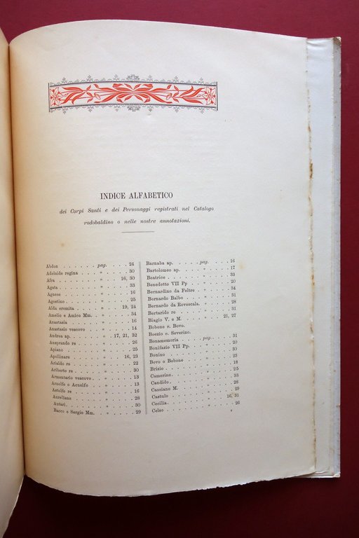 Il Catalogo Rodobaldino dei Corpi Santi di Pavia G. Boni …