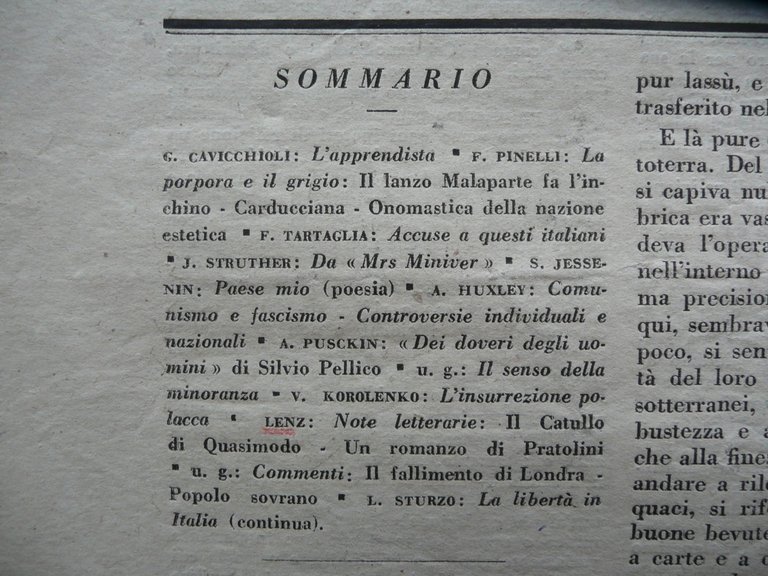 Il Contemporaneo Periodico di Cultura Anno I N. 5 Parma …