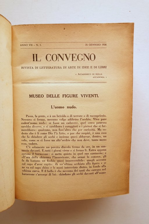 Il Convegno Rivista di Letteratura Arte Idee Anno VII 1926 …