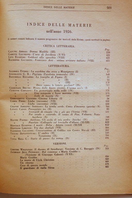 Il Convegno Rivista di Letteratura Arte Idee Anno VII 1926 …