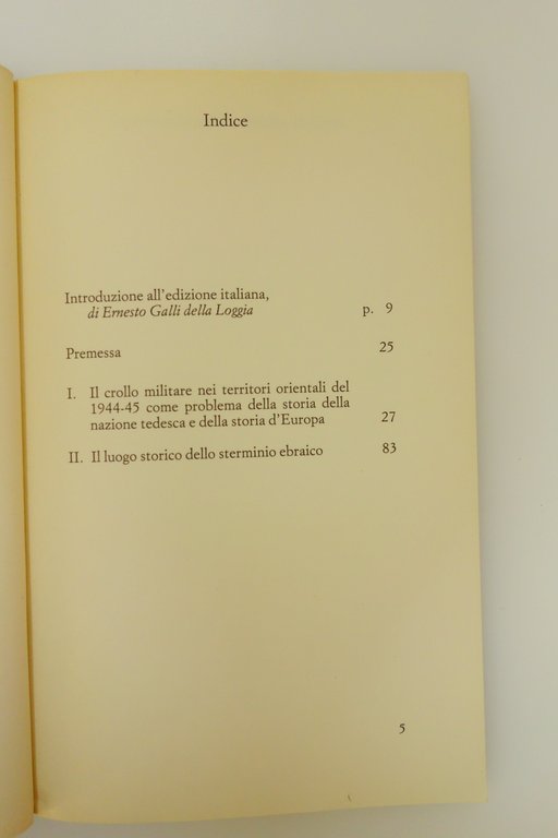 IL DUPLICE TRAMONTO FRANTUMAZIONE REICH TEDESCO FINE EBRAISMO HILLGRUBER MULINO