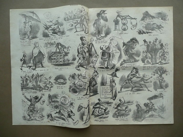 Il Fischietto Anno XV 2 Numeri 77-80 Torino 1862 Umorismo …