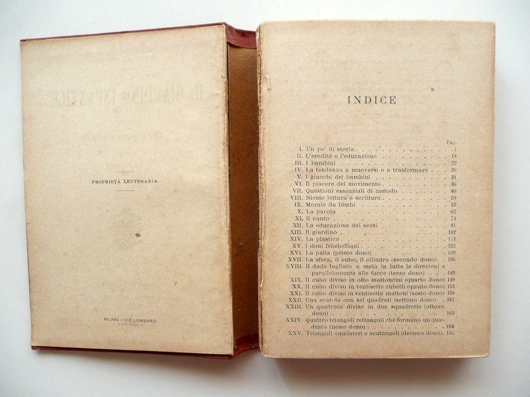 Il Giardino Infantile del Prof. Pitagora Conti Manuali Hoepli Milano …