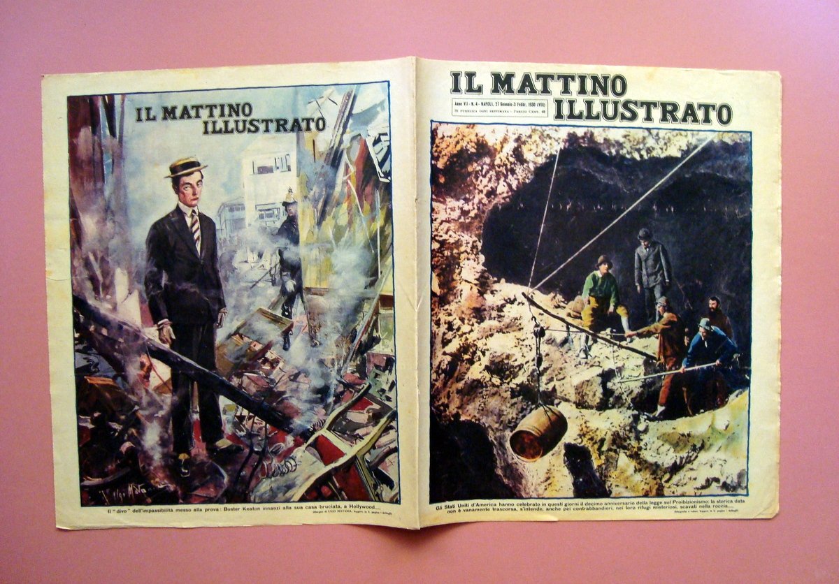 Il Mattino Illustrato N 4 1930 Buster Keaton con la …