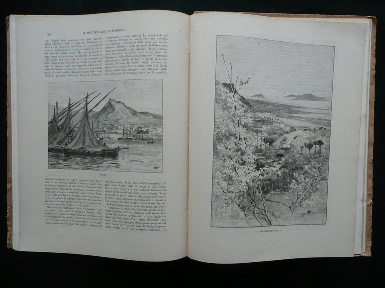 Il Mediterraneo Pittoresco Descritto da Celebri Viaggiatori Sonzogno Milano 1892
