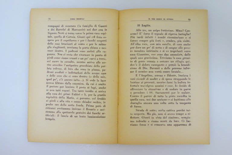 IL MIO DIARIO DI GUERRA CARLO BERSELLI SANT'ANNA PELAGO MODENA …