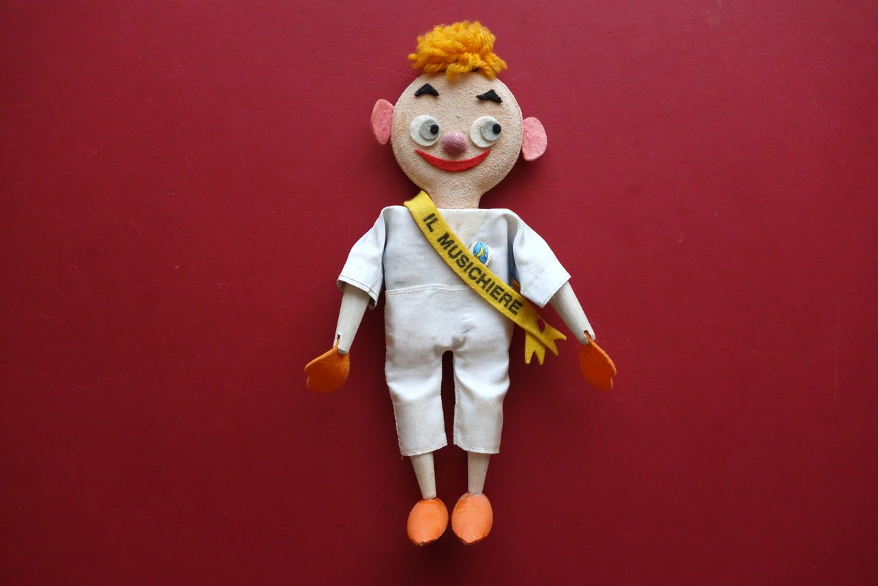 Il Musichiere Mascotte Pupazzo Originale d'Epoca Anni '50 Cm 24 …